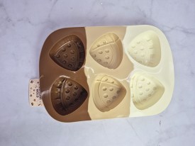 Molde silicona tricolor 6 porciones pizza